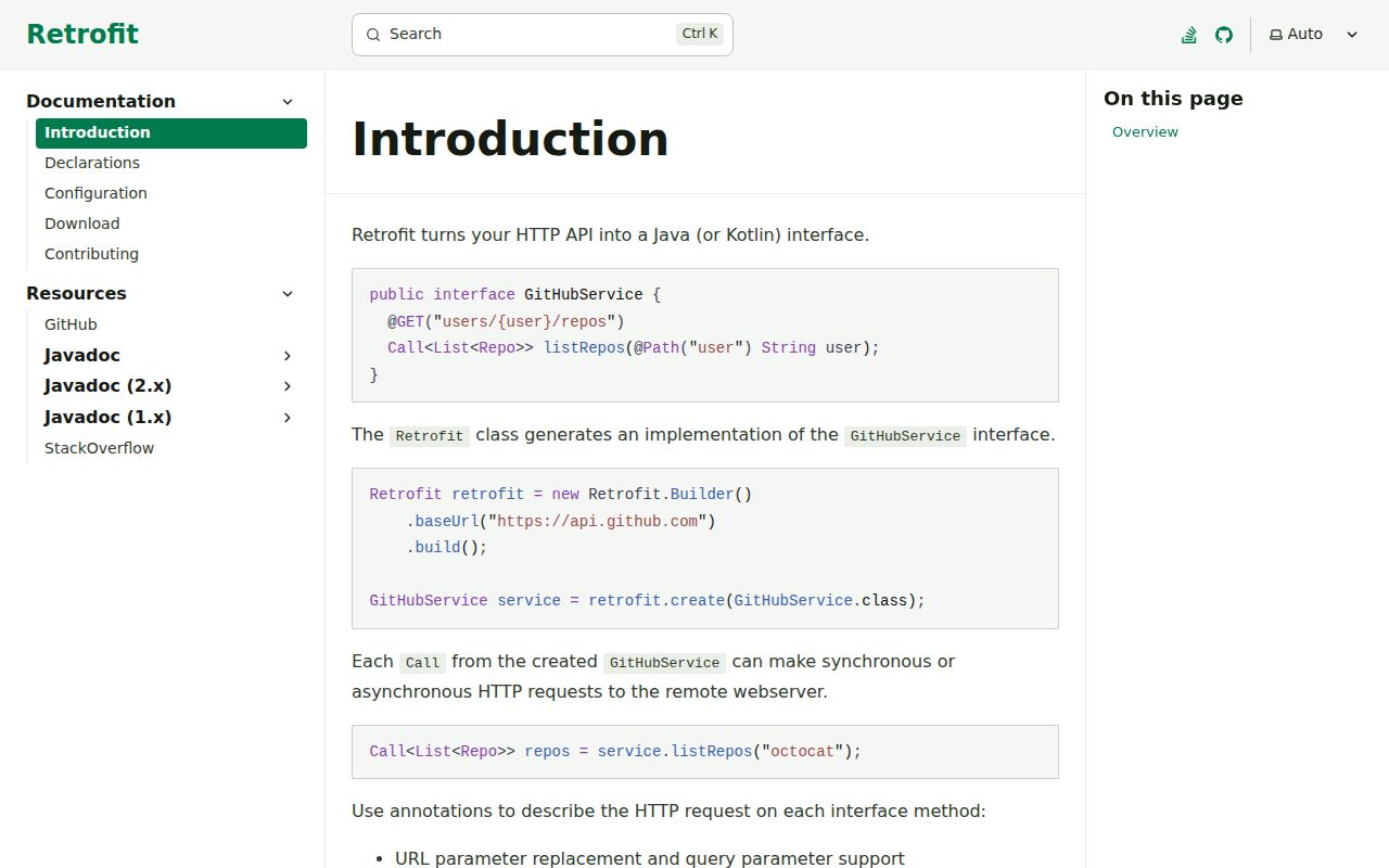 Screenshot of retrofit (lysine.dev/retrofit)