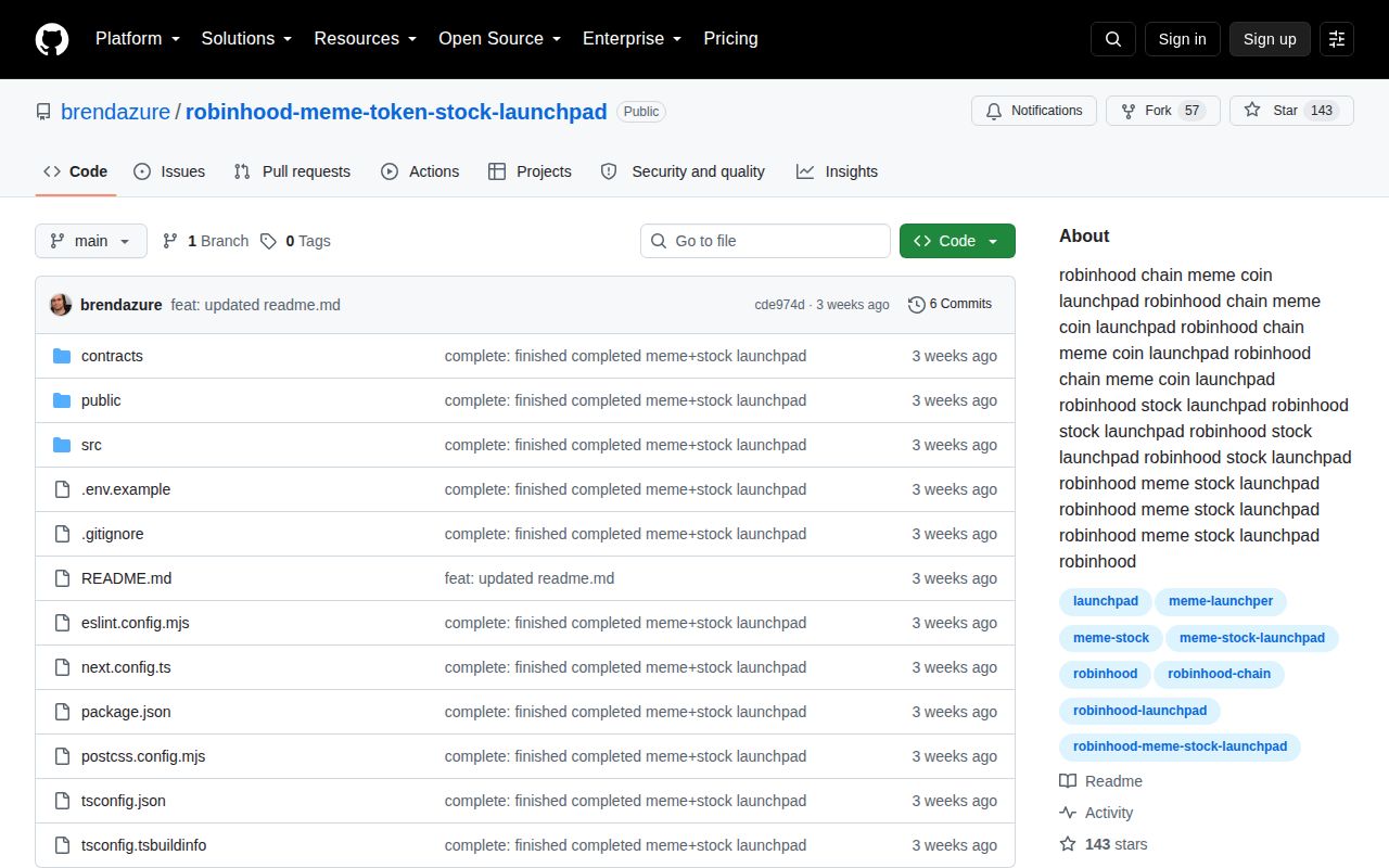 Screenshot of robinhood-meme-token-stock-launchpad (github.com/brendazure/robinhood-meme-token-stock-launchpad)