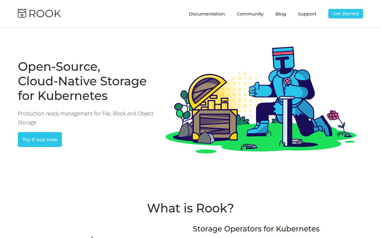 Screenshot of rook (rook.io)