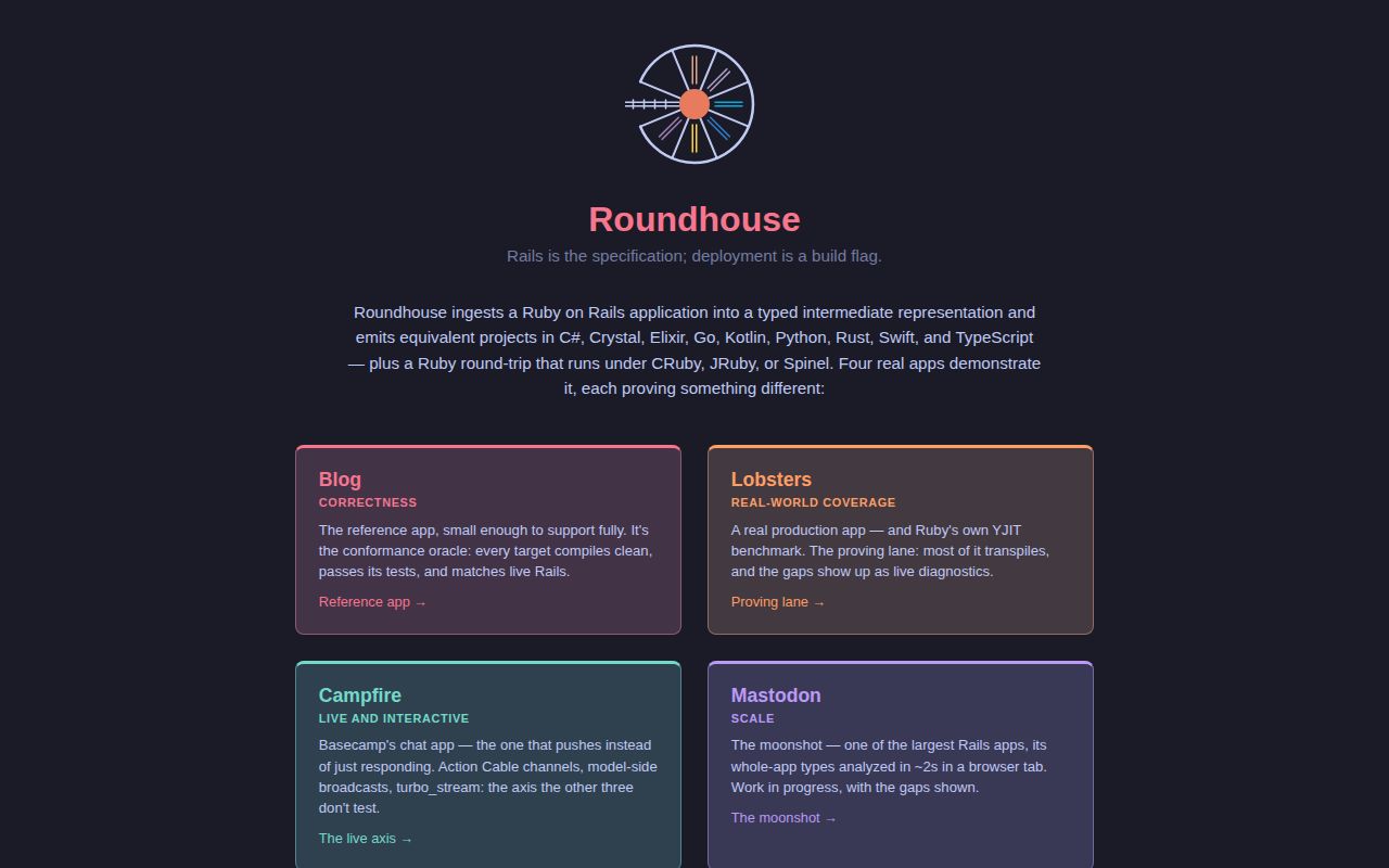 Screenshot of roundhouse (rubys.github.io/roundhouse)