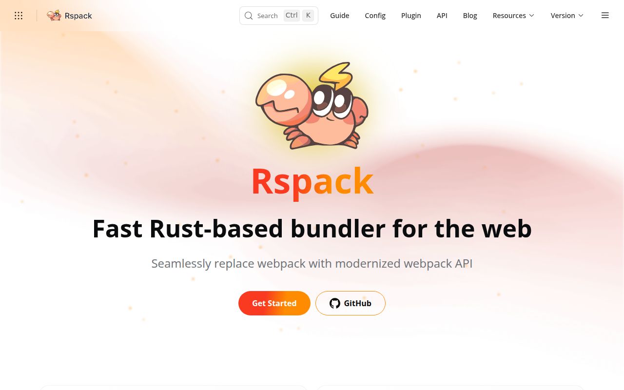 Screenshot of rspack (rspack.rs)