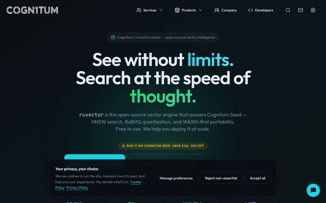 Screenshot of RuVector (Cognitum.One/RuVector)