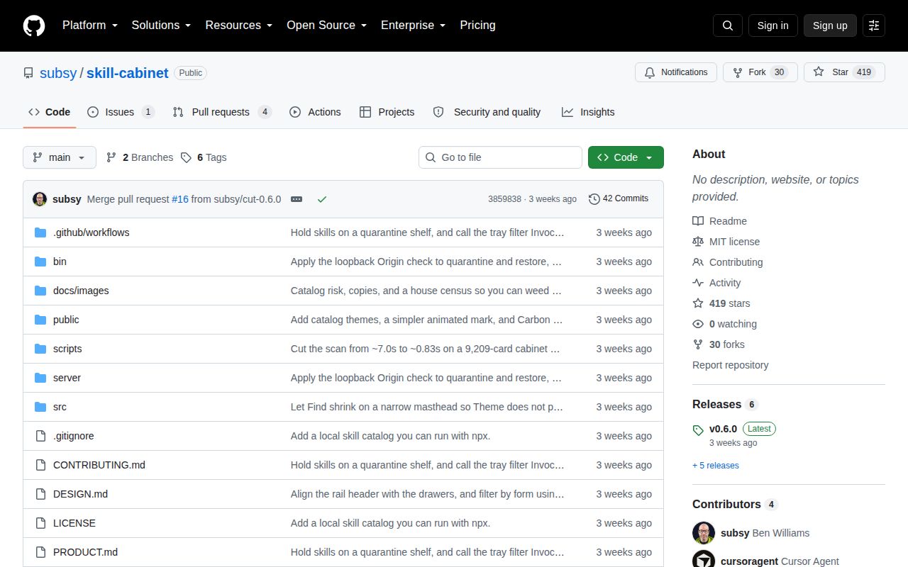 Screenshot of skill-cabinet (github.com/subsy/skill-cabinet)