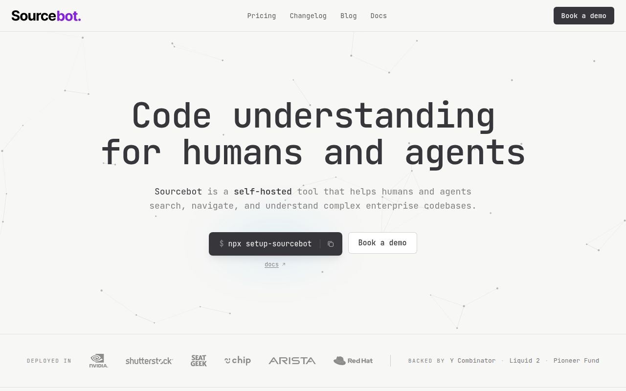 Screenshot of sourcebot (sourcebot.dev)