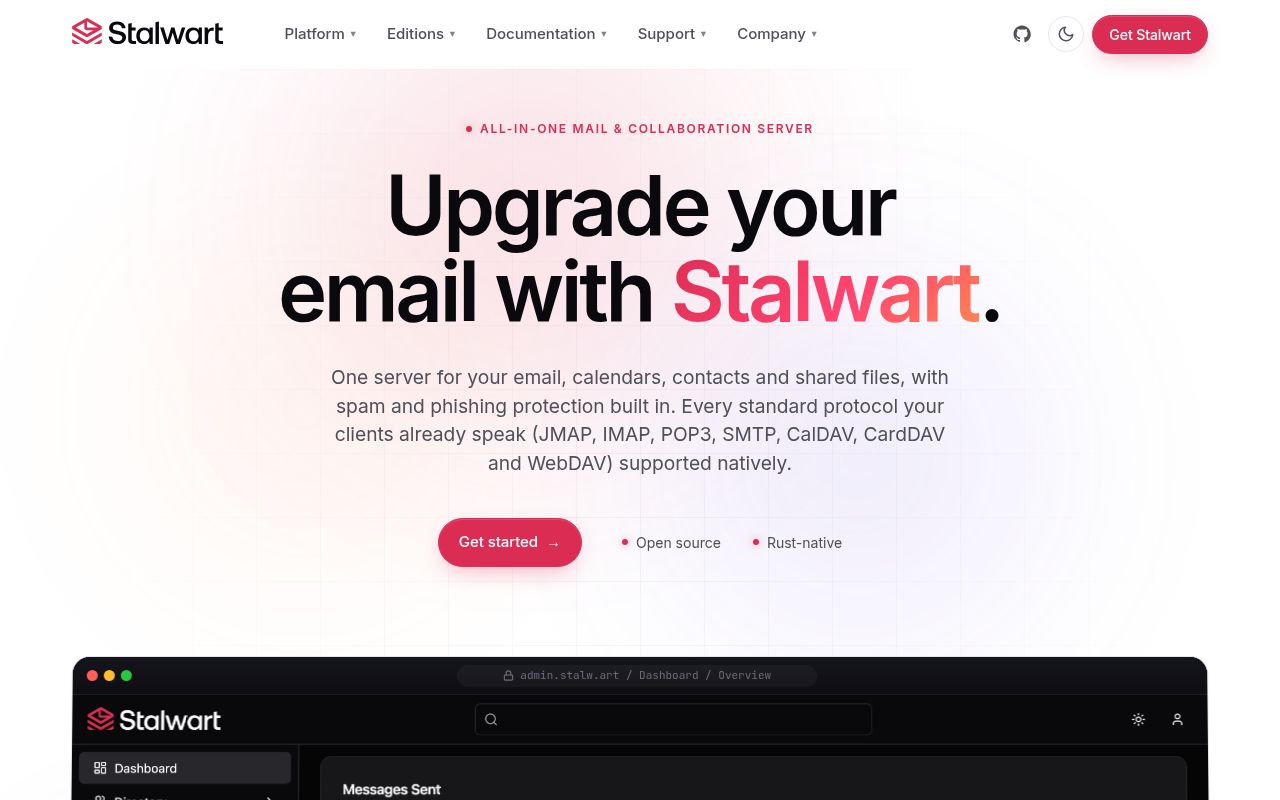 Screenshot of stalwart (stalw.art)