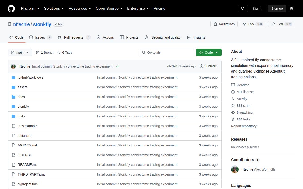 Screenshot of stonkfly (github.com/nftechie/stonkfly)