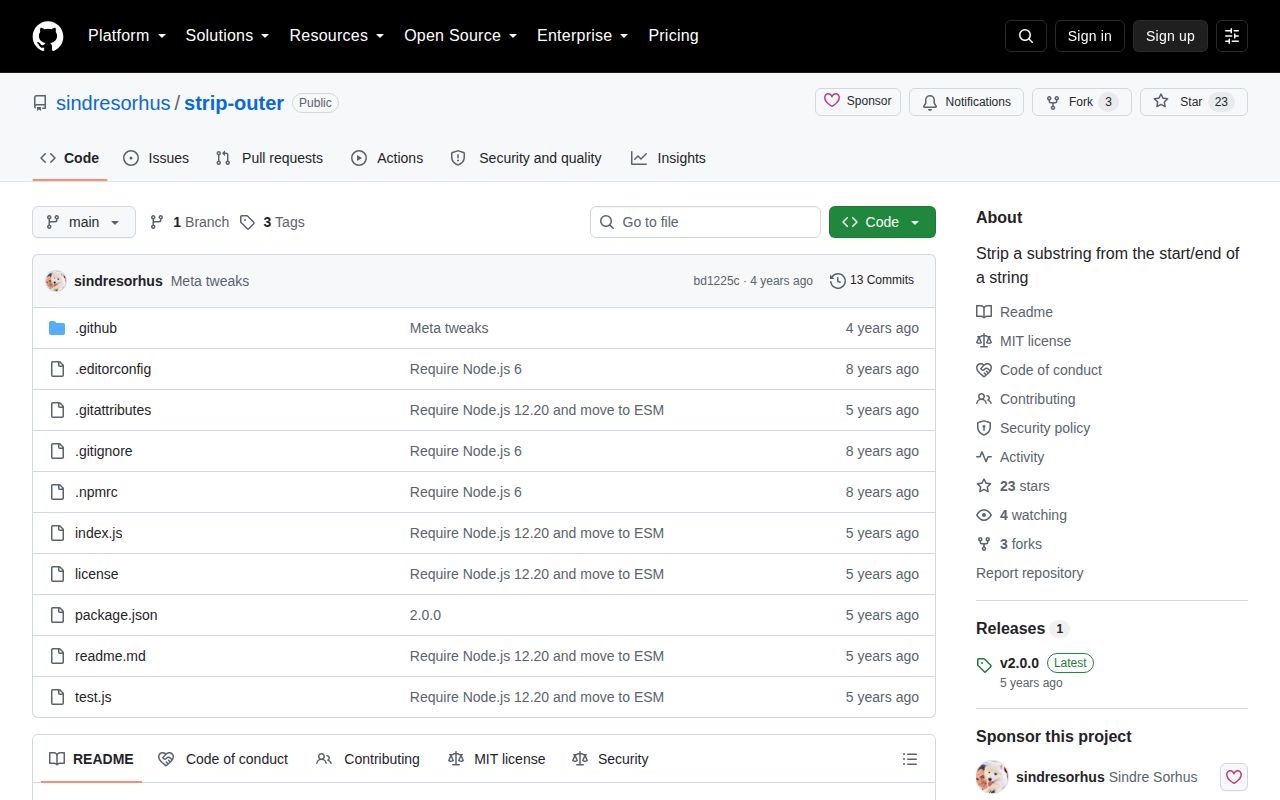 Screenshot of strip-outer documentation
