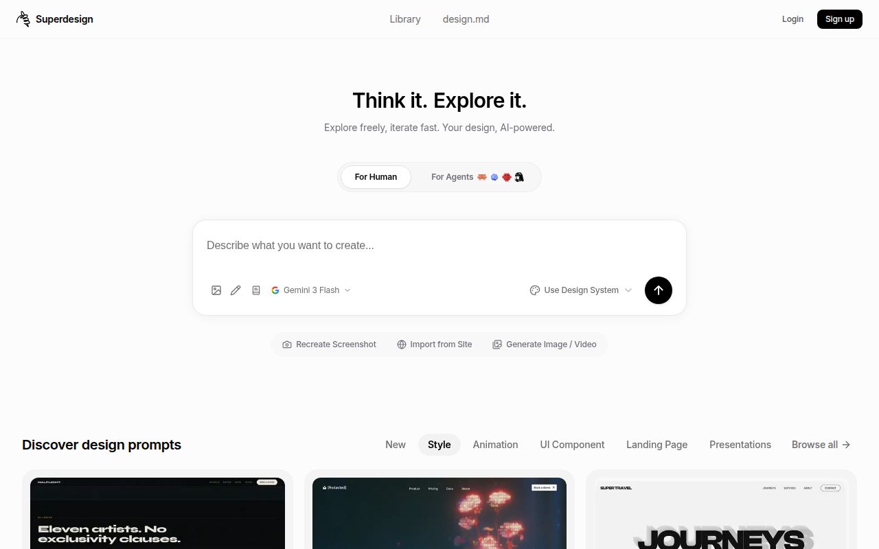 Screenshot of superdesign-skill (superdesign.dev)