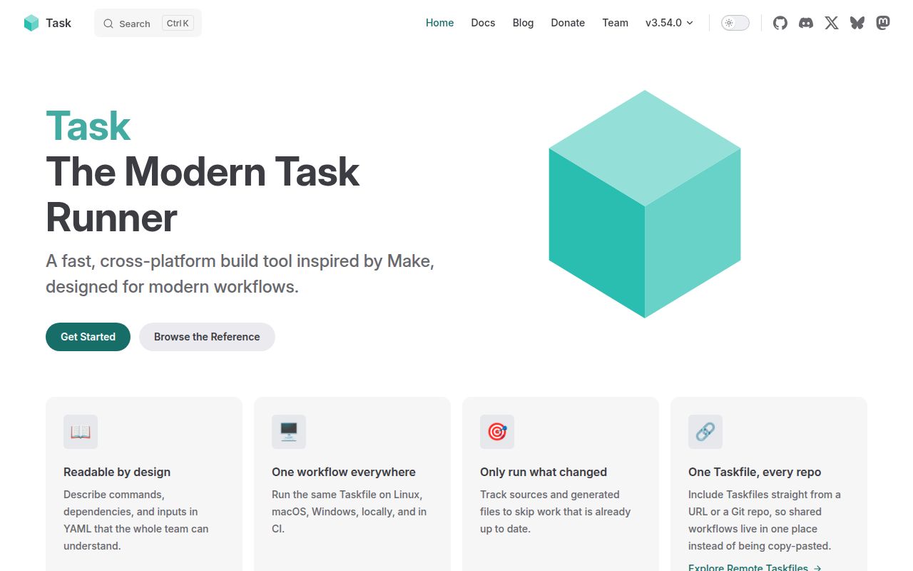 Screenshot of task (taskfile.dev)