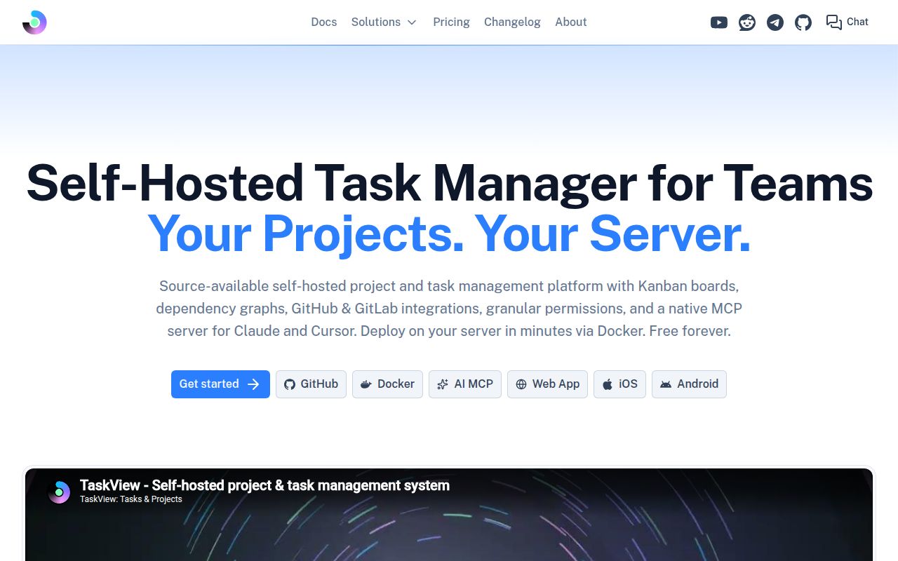 Screenshot of taskview-community (taskview.tech)