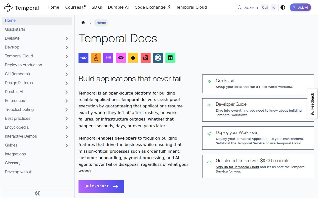 Screenshot of temporal (docs.temporal.io)