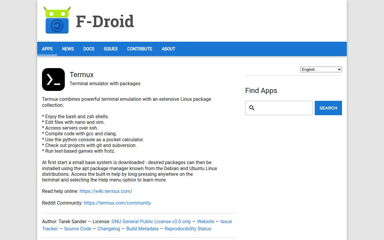 Screenshot of termux-app (f-droid.org/en/packages/com.termux)