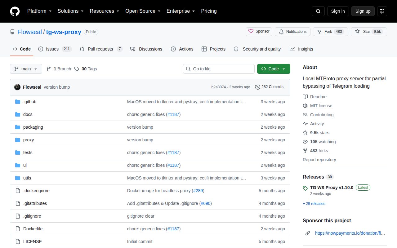 Screenshot of tg-ws-proxy (github.com/Flowseal/tg-ws-proxy)