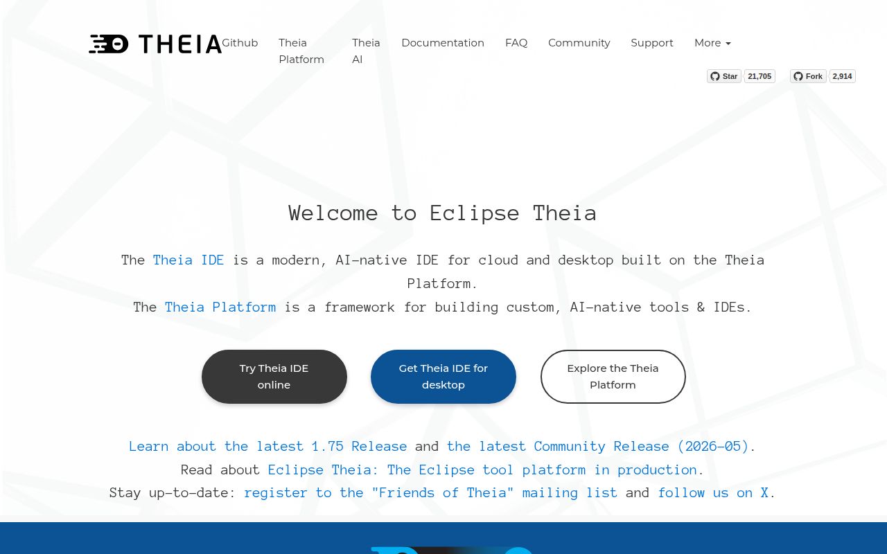Screenshot of theia (theia-ide.org)
