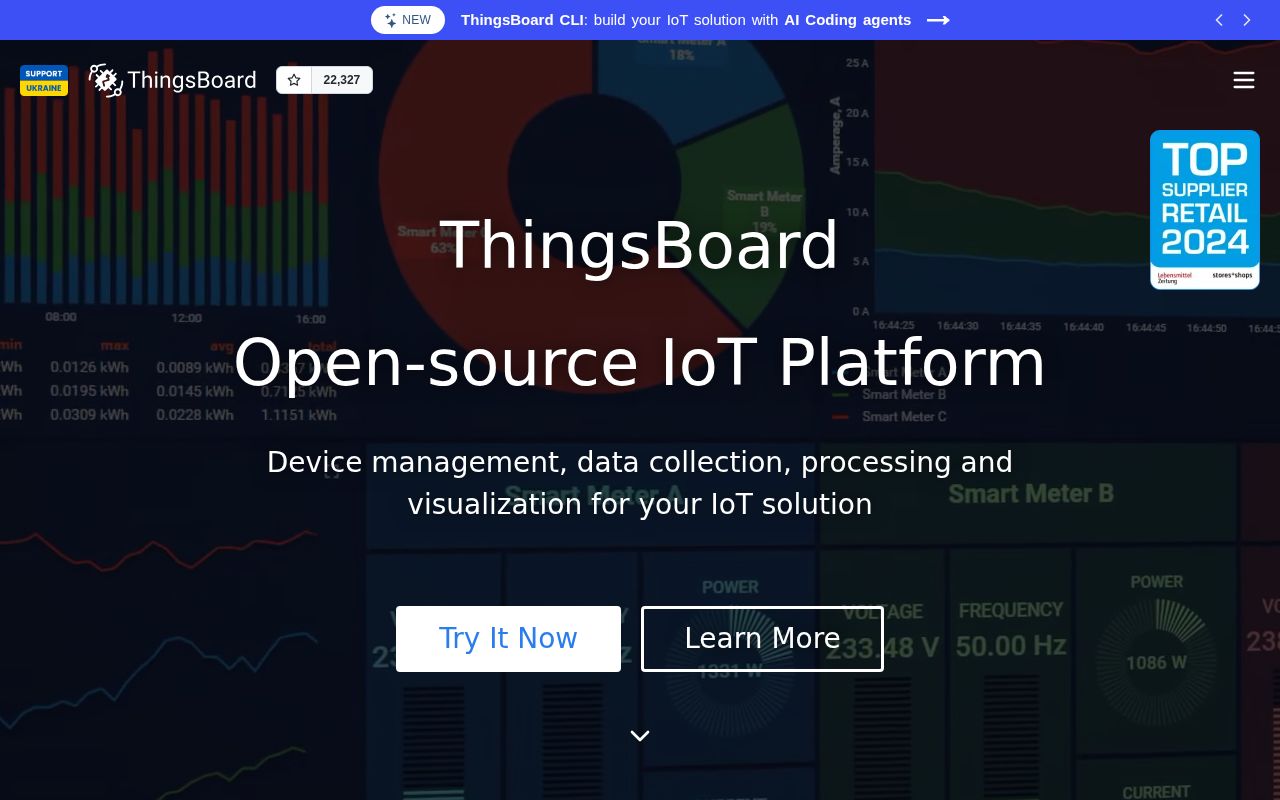 Screenshot of thingsboard (thingsboard.io)