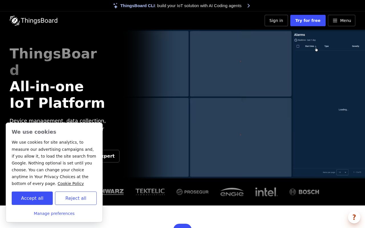 Screenshot of thingsboard (thingsboard.io)