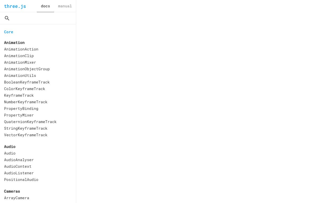 Screenshot of three documentation