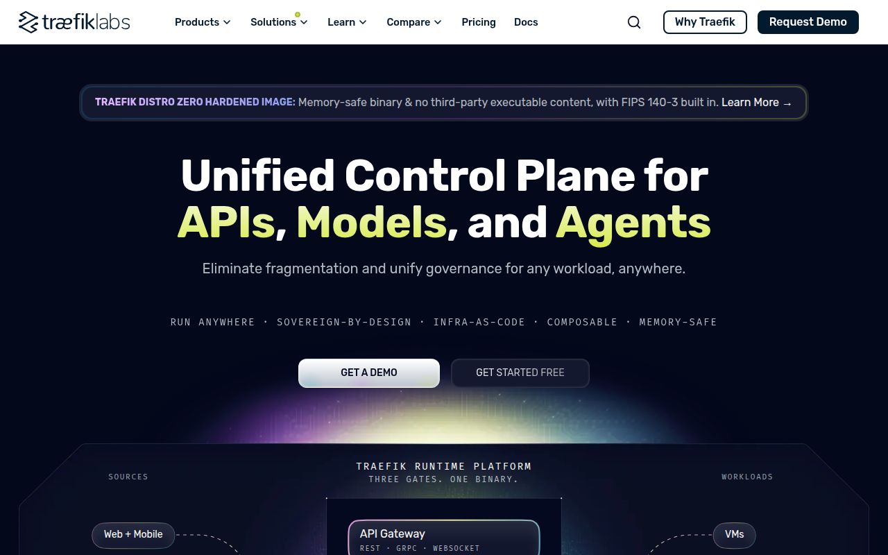Screenshot of traefik (traefik.io)