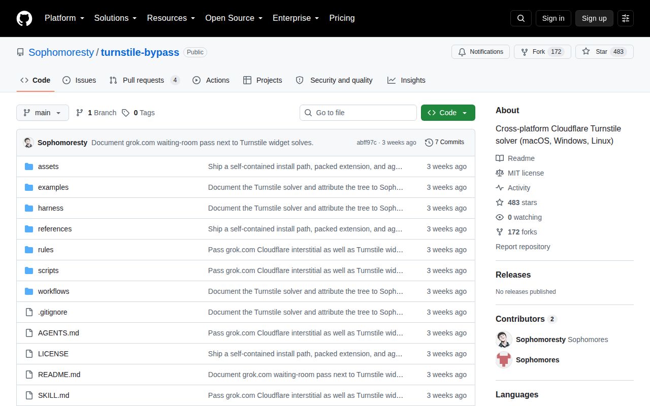 Screenshot of turnstile-bypass (github.com/Sophomoresty/turnstile-bypass)