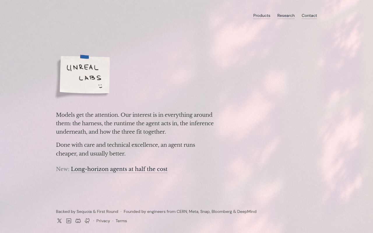Screenshot of unreal-agent (unreallabs.ai)