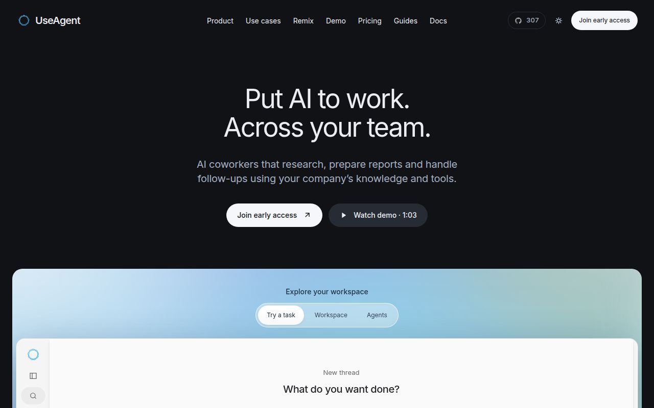 Screenshot of useagent (useagent.org)