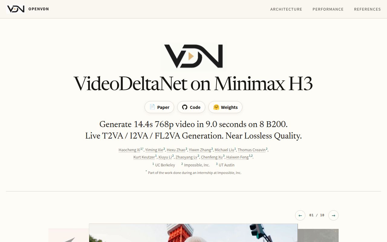 Screenshot of vdn-minimax-h3 (openvdn.github.io)