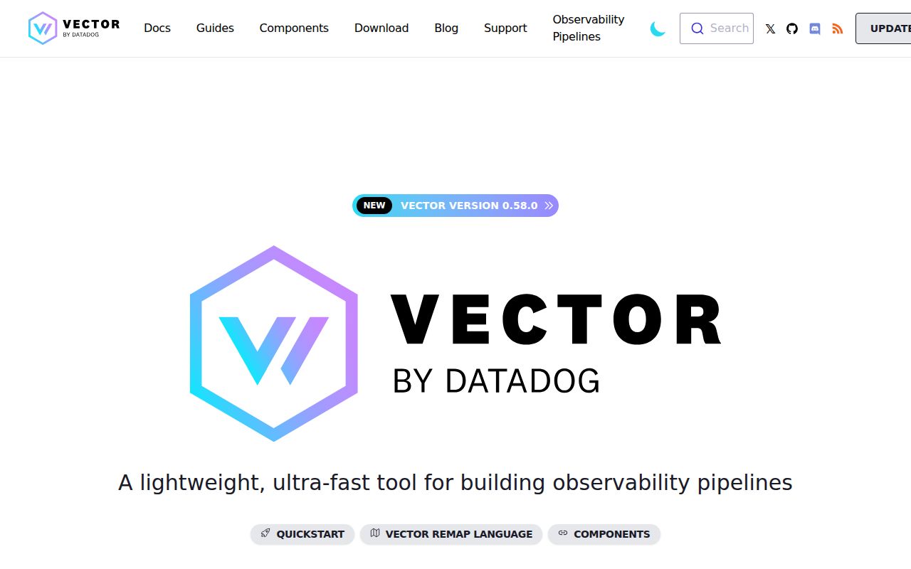 Screenshot of vector (vector.dev)