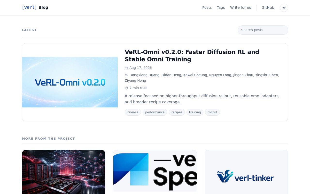 Screenshot of verl (verl-project.github.io)