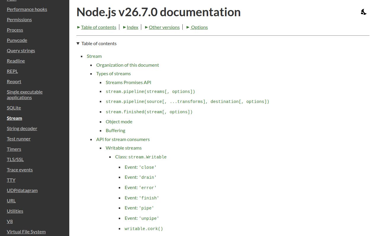 Screenshot of vite-compatible-readable-stream documentation