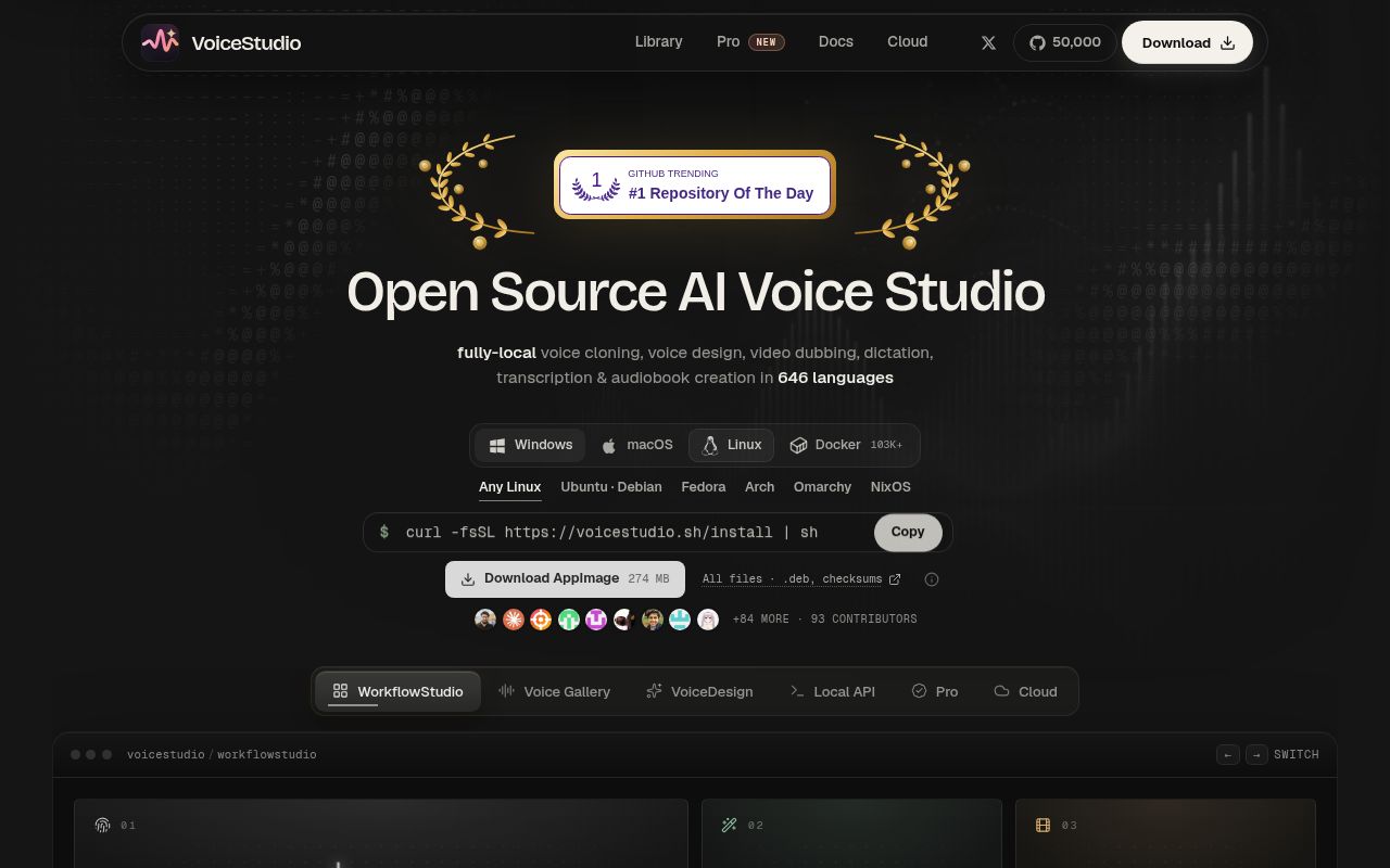 Screenshot of VoiceStudio (voicestudio.sh)