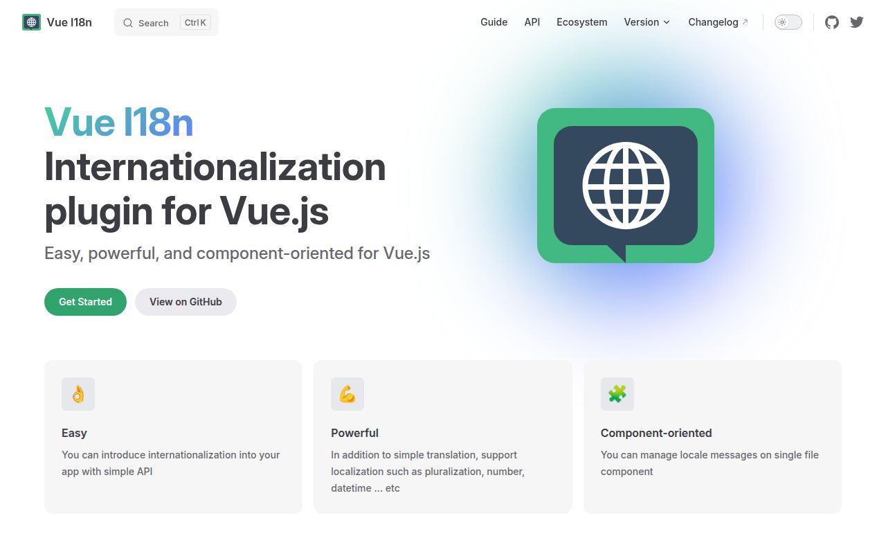 Screenshot of vue-i18n documentation