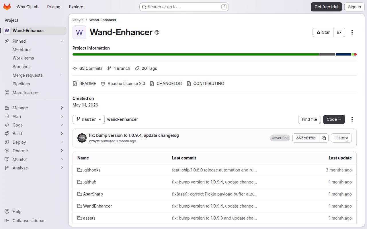 Screenshot of Wand-Enhancer (gitlab.com/kitbyte/wand-enhancer)