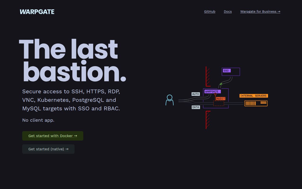 Screenshot of warpgate (warpgate.null.page)