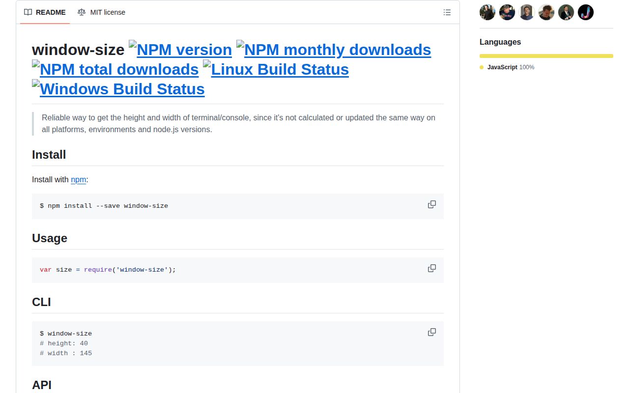 Screenshot of window-size documentation