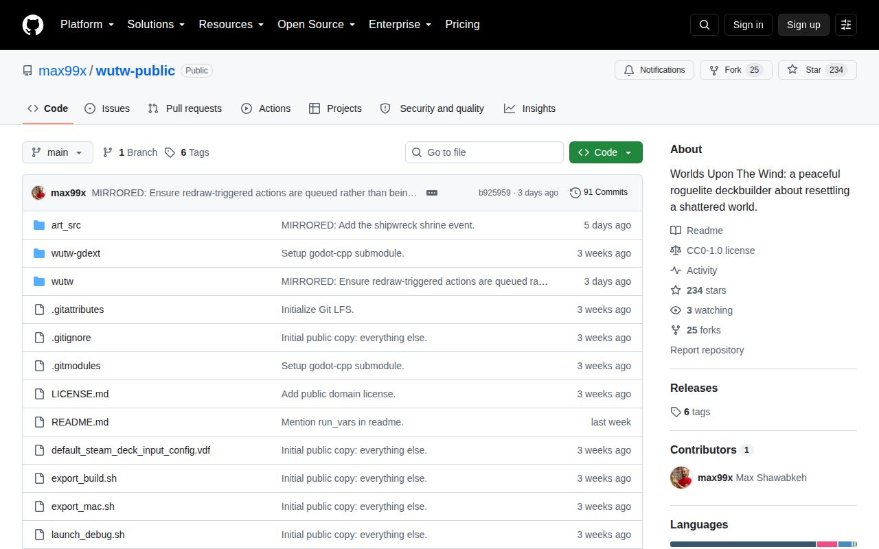 Screenshot of wutw-public (github.com/max99x/wutw-public)