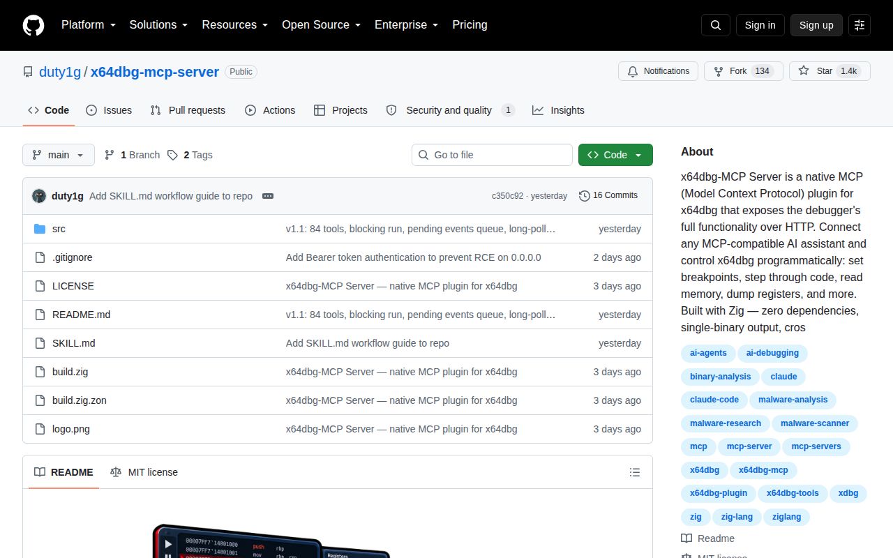 Screenshot of x64dbg-mcp-server (github.com/duty1g/x64dbg-mcp-server)