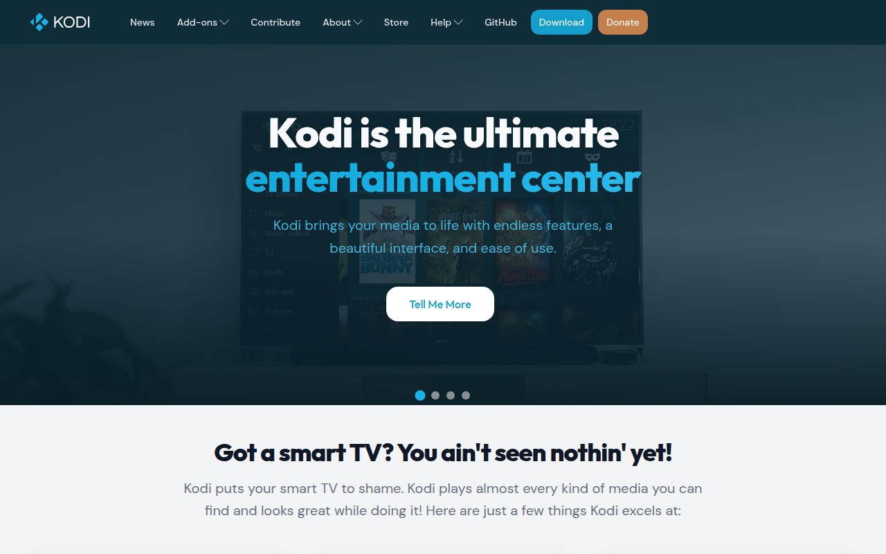 Screenshot of xbmc (kodi.tv)