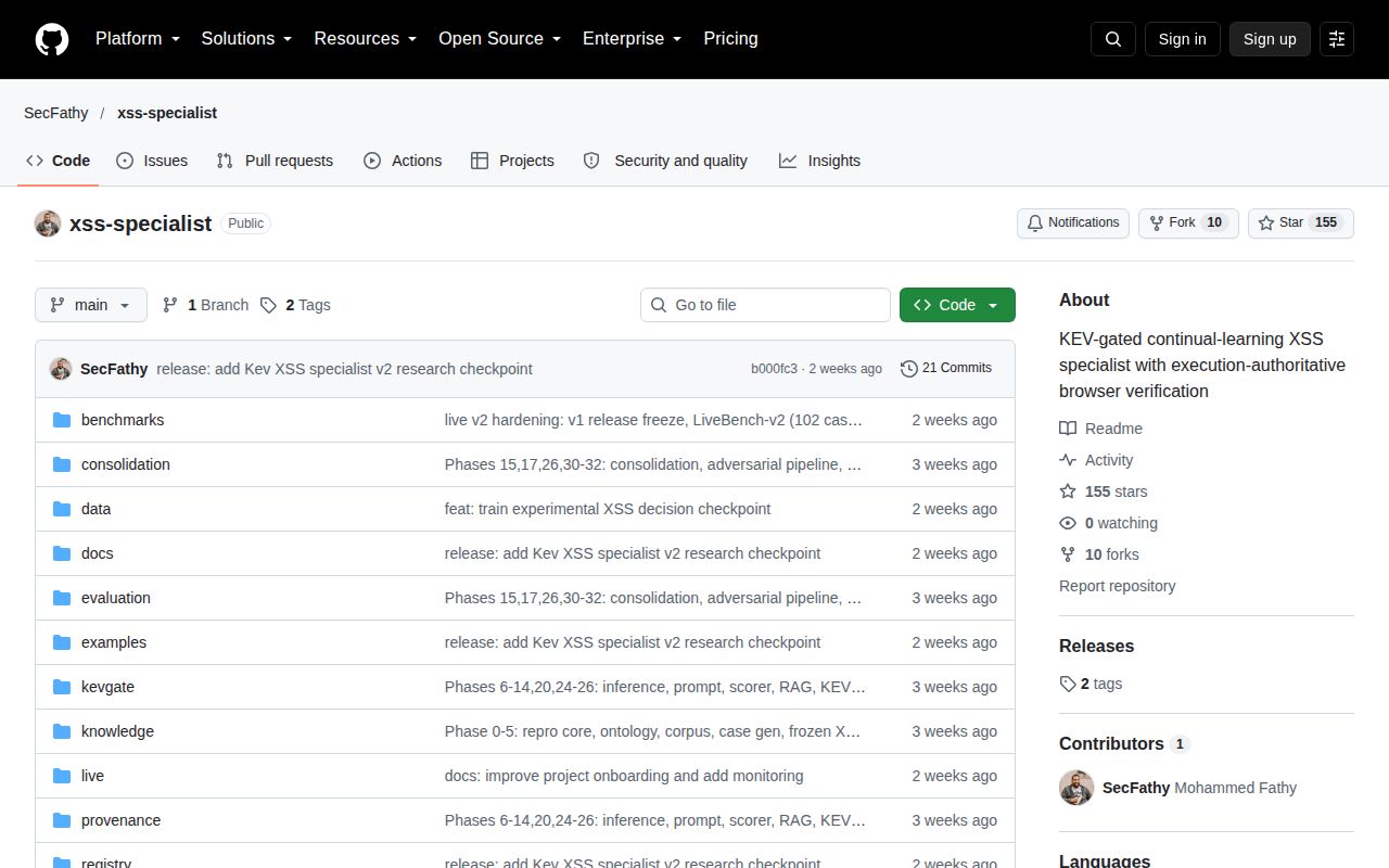 Screenshot of xss-specialist (github.com/SecFathy/xss-specialist)
