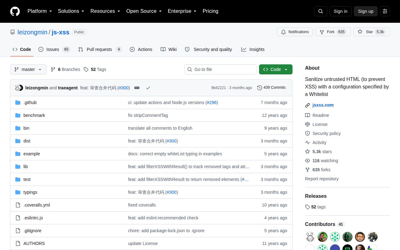 Screenshot of xss documentation