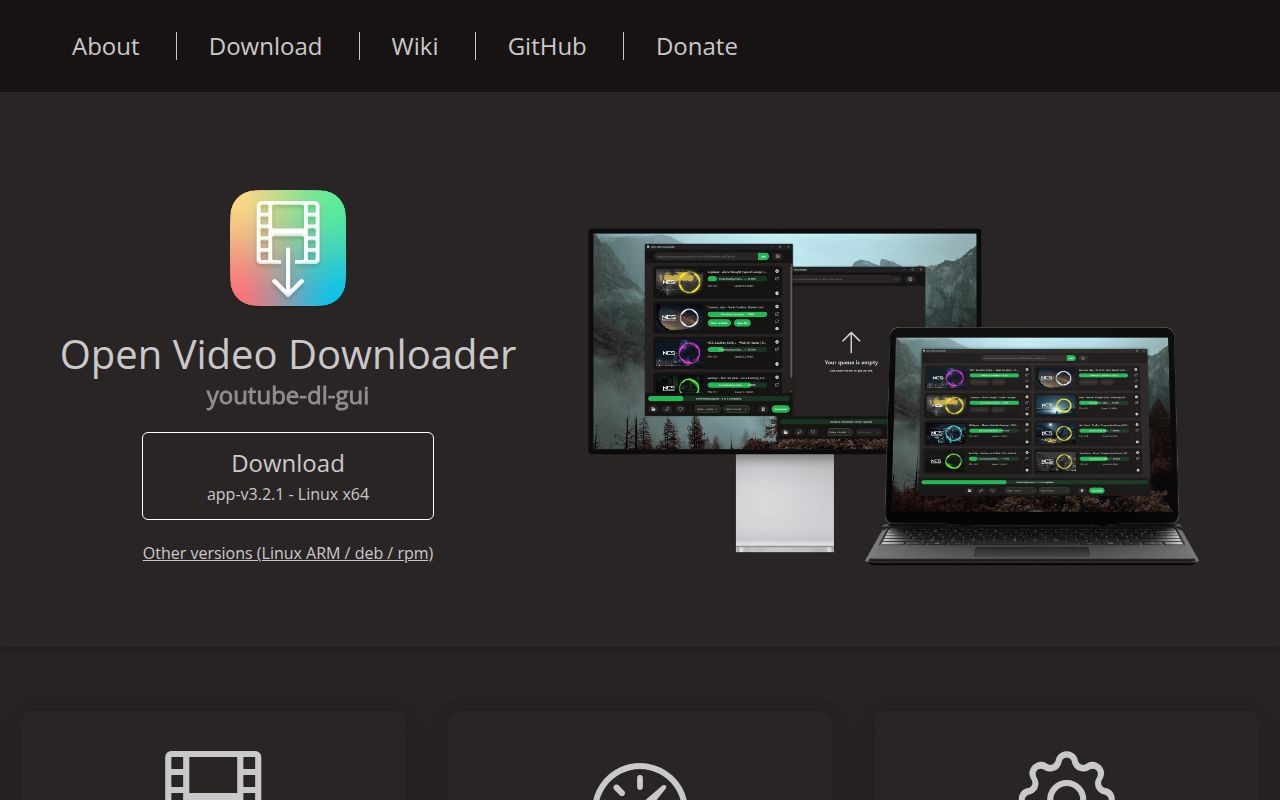 Screenshot of youtube-dl-gui (jely2002.github.io/youtube-dl-gui)